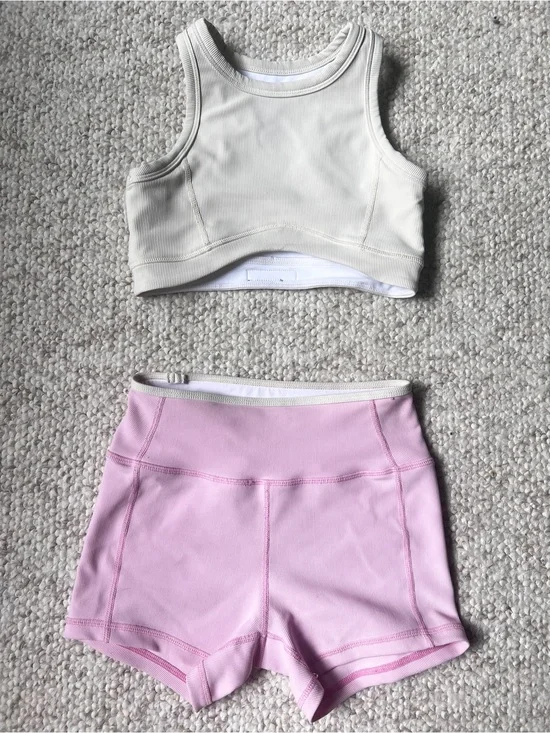 Honeycut Ribbed Dance Set (CL) Top (AXXS) Bottom