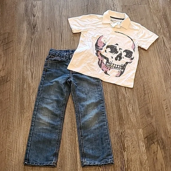 Old Navy/Sonoma Polo & Maching Jeans Size 7
