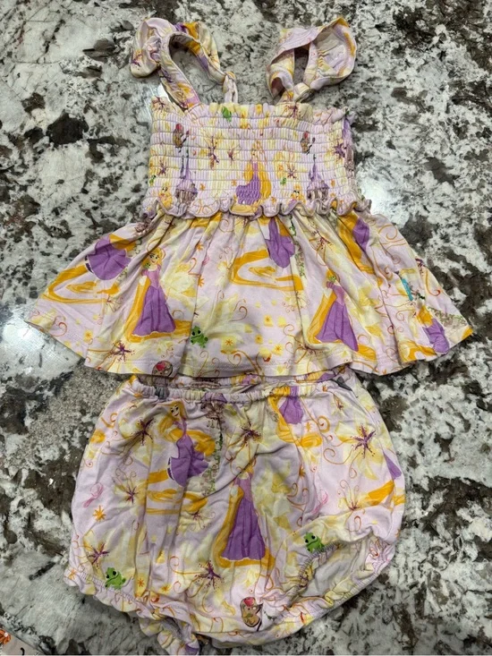 Posh Peanut Tangled Rapunzel Bummed Set Size 12-18 Months