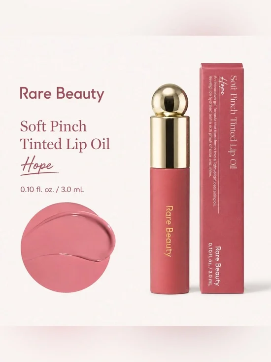 NEW/NIB Rare Beauty Soft Pinch Tinted Lip Oil in Shade Hope