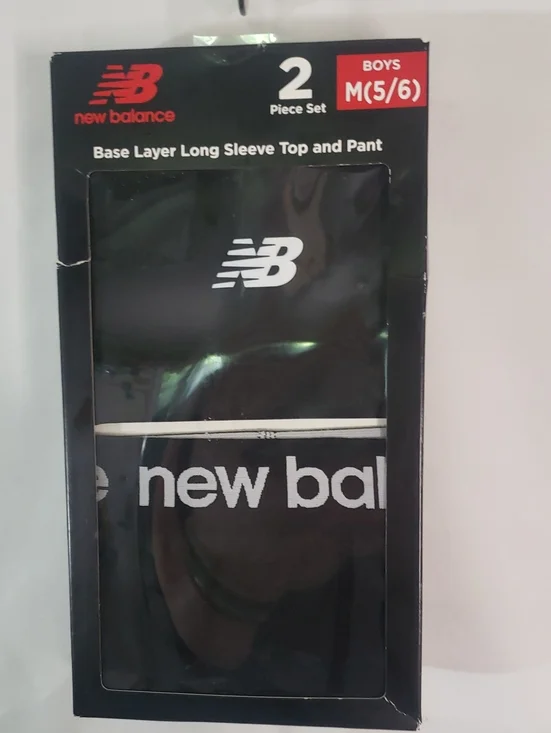 New Balance Boys 2-Piece Base Layer Long Sleeve Top and Pant Set
