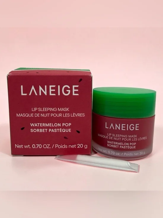 LANEIGE Lip Sleeping Mask Watermelon Pop Vitamin C Hydrating 0.70 oz Full Size