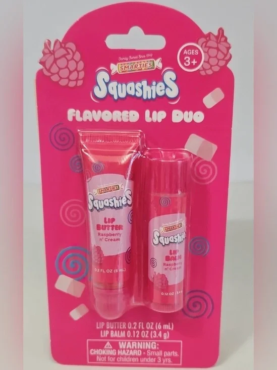 Squashies Raspberry n' Cream Flavored Lip Duo - Pink