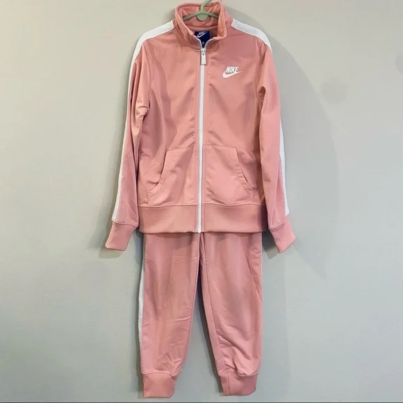 Nike Kids Pink Tracksuit Set – Size S – Jacket & Pants – Excellent Condition