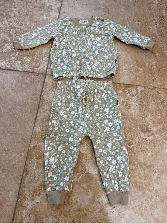 Organic Cotton Floral Baby 2-Piece Set