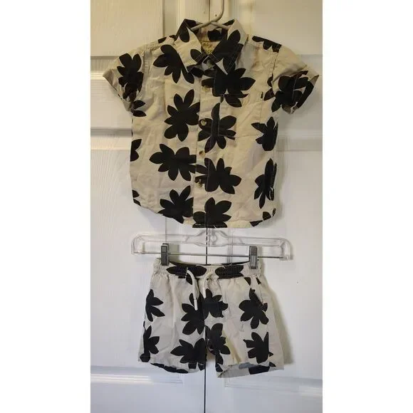 Trestles Supply Co. Toddler Boys 2-Piece Tropical Floral Shorts Set - Size 3T