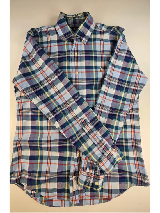 Polo Ralph Lauren Men's Small Classic Fit Plaid Button Down Shirt Multicolor