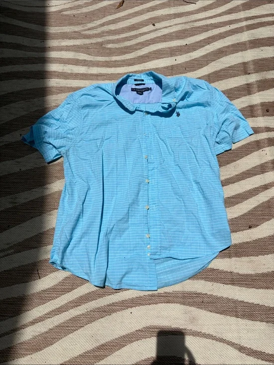 Polo by Ralph Lauren Light Blue Short-Sleeve Button-Down Shirt