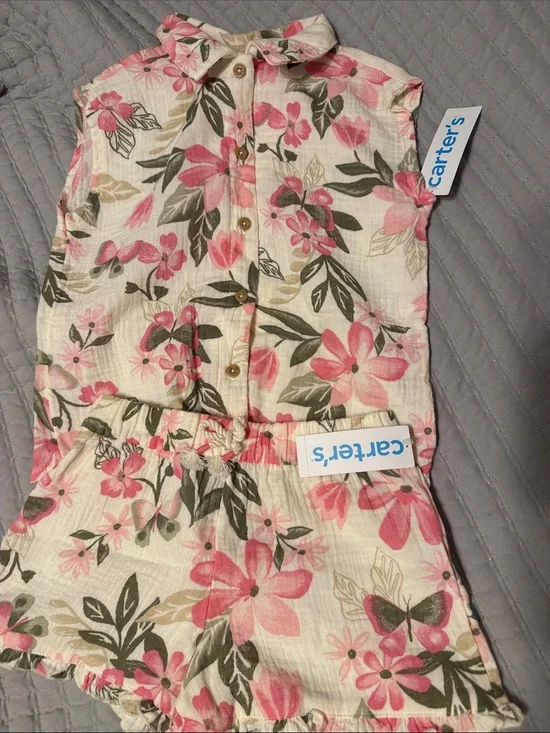 Carter's Pink Floral Two-Piece Matching Set