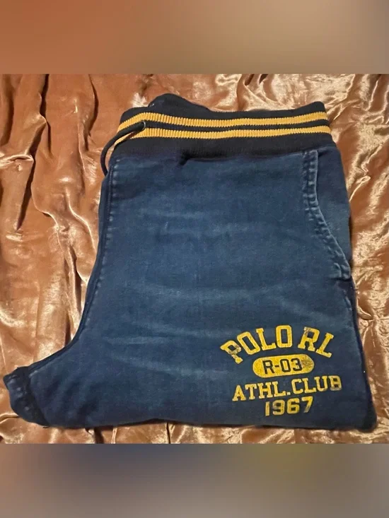 Polo by Ralph Lauren Graphic Denim Slim Fit Joggers Athl Club 1967 XL / TG