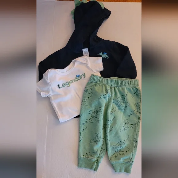 Dragon matching set 3pc jacket sweats onesie hoody has spikes on hood
