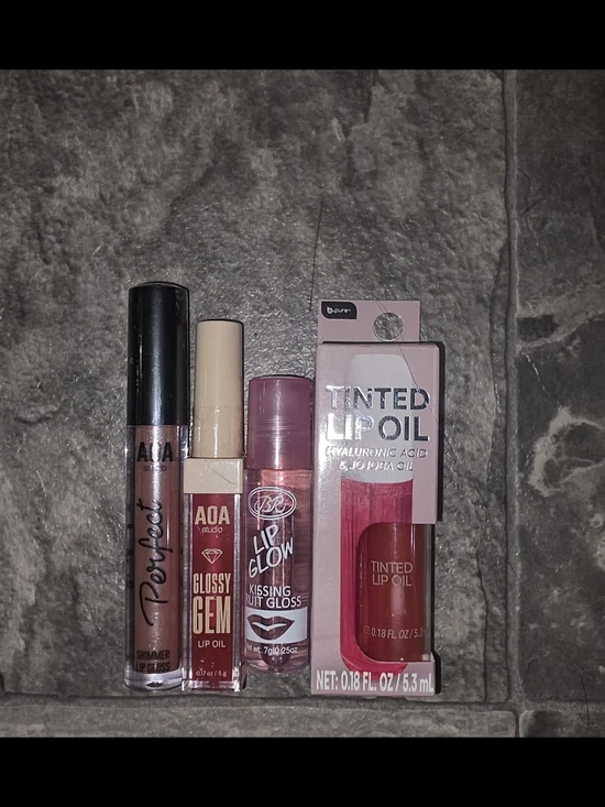 Lip Bundle- Shimmer Lip Gloss, Tinted Lip Oil, Roller Lip Gloss + More BNIB