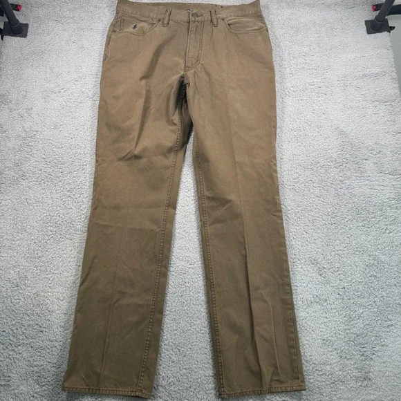 Polo‎ Ralph Lauren Pants Men's 36x34 Brown Khaki Straight Leg Cotton