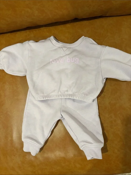cloud island Lavender Baby Set  - Love Bug - Light Purple - Size 0 to 3 months