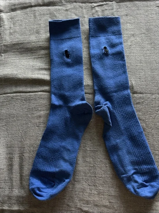 Polo by Ralph Lauren Men's Crew Dress Socks in Navy Blue