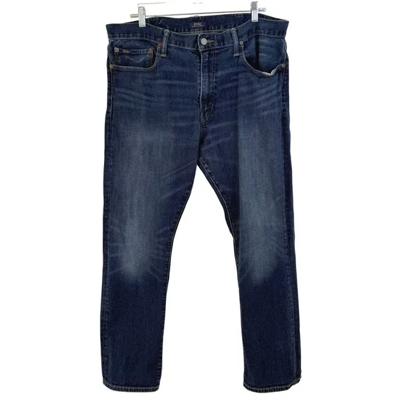 POLO Ralph Lauren THE VARICK Slim Straight Jeans Dark Wash Indigo MEN‎ 38x30