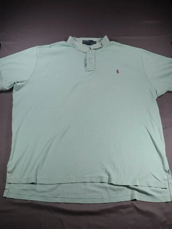 Polo Ralph Lauren Men's Shirt Short-Sleeve XXL Green/Teal
