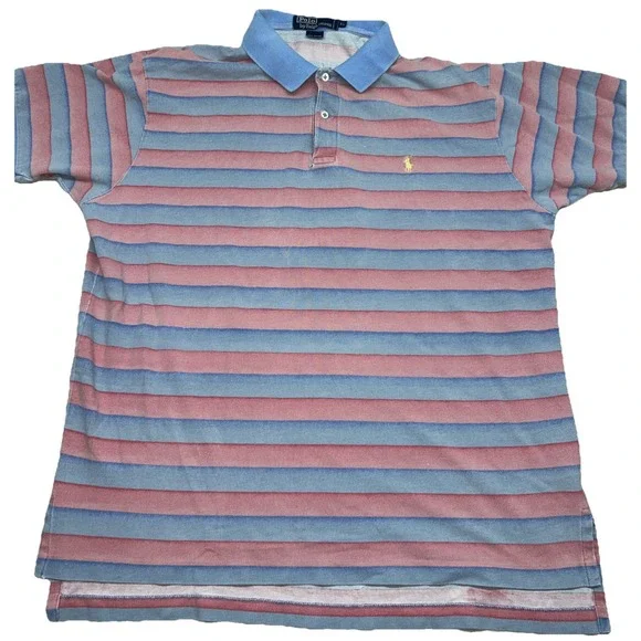 Polo Ralph‎ Lauren Men's XL, Pinkish/Blue Stripes, Gender Reveal