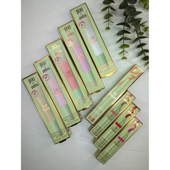 NIB LOT 9!🥰Pixi Lip Tone Gloss CC Crayon Bye UnderEye Lip Blush Gold Pink Snow