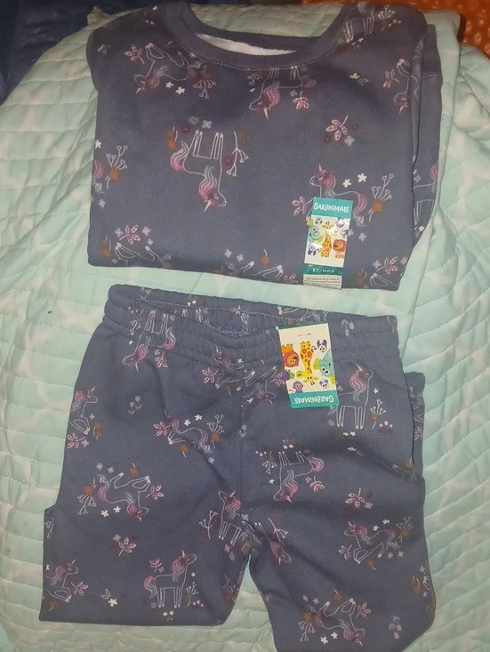 Garanimals Navy Unicorn Set with Pink Accents