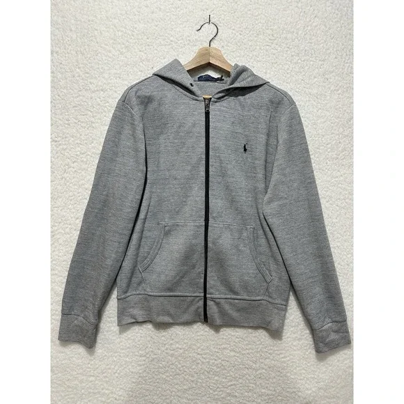 Polo Ralph Lauren Men's Gray Full Zip Hoodie Sweatshirt Size M (175/96A)‎