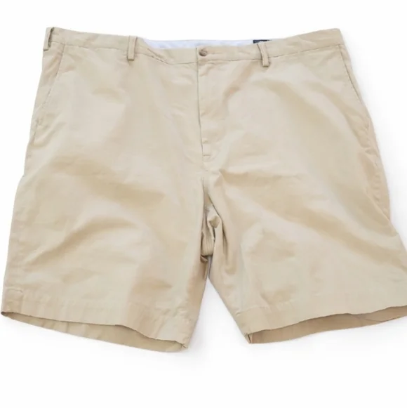Ralpa Lauren Khaki Chino Stretch Cotton Twill Big N Tall Shorts Sz 50B