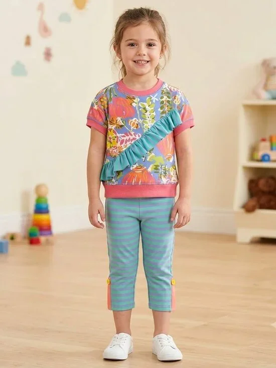 NEW Matilda Jane Born To Be Brave Top Let's Be Loud Crop Leggings Set Outfit 2T