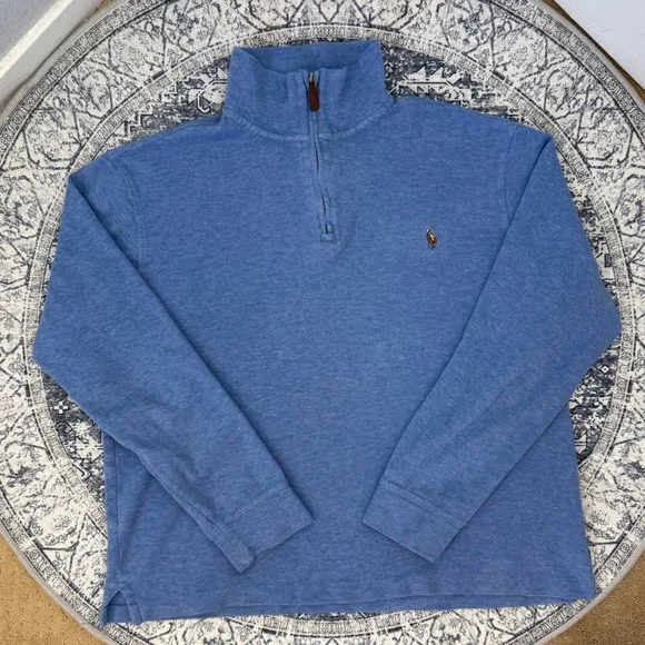 Polo Ralph Lauren blue quarter zip sweatshirt - Size M