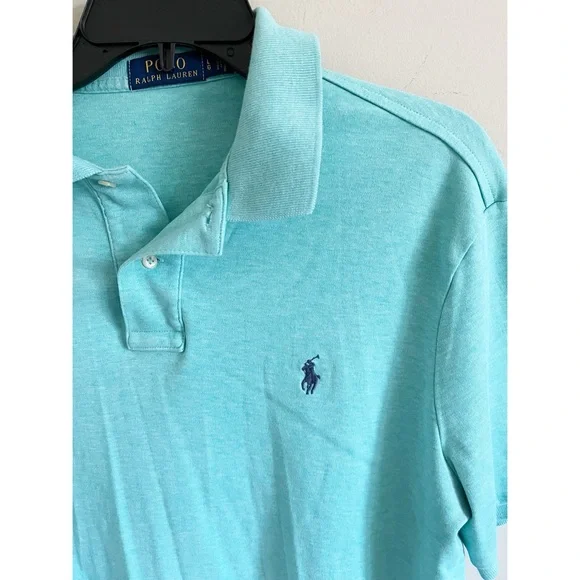 Polo RL light aqua short sleeved shirt sz L