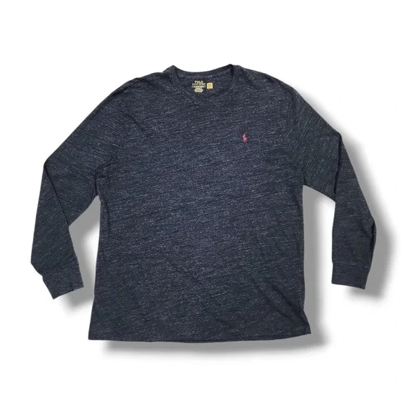 POLO RALPH LAUREN Classic Fit Charcoal Heather‎ Long Sleeve T-Shirt Men's XL