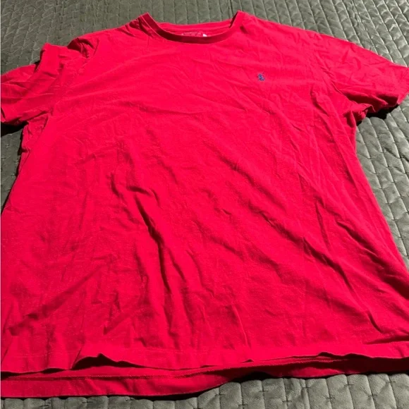 Polo Ralph Lauren,‎ red short sleeve T-shirt blue pony logo size XL
