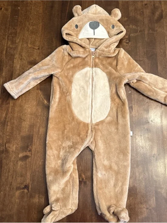 Baby Halloween Costume 6-9 months Teddy Bear Full Zip Animal Costume Warm