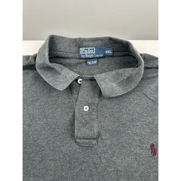 Vintage Polo Ralph Lauren Long Sleeve Gray Shirt Mens XXL Pony Logo‎
