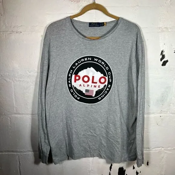 POLO RALPH LAUREN MENS USA ALPINE SKI COLLECTION WORLD CUP RACING SHIRT 92