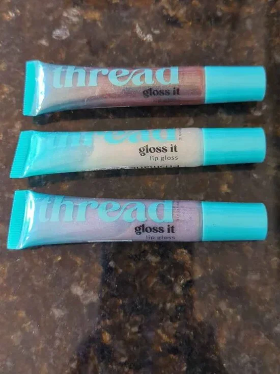 New set of 3 thread gloss it lip glosses