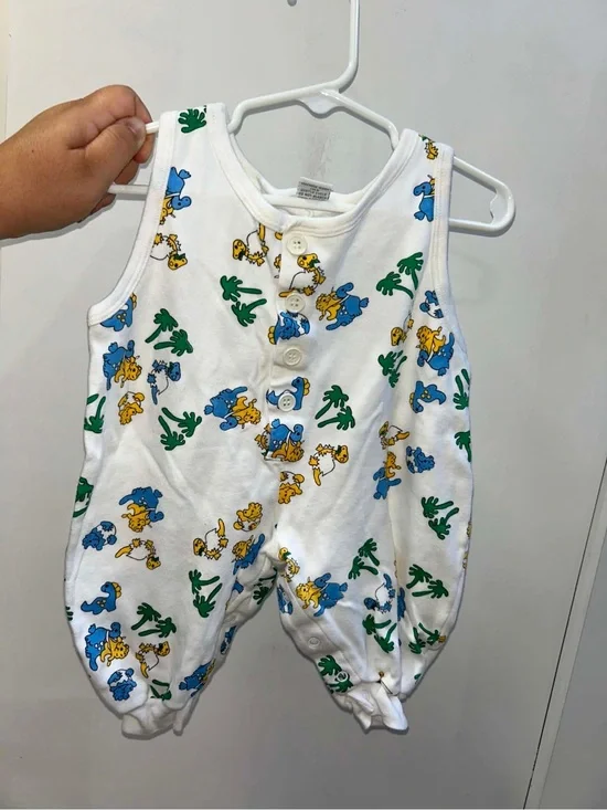 Vintage 90s Dinosaur Romper - 6/9 Months