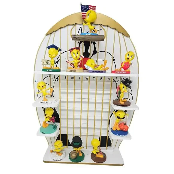 Vintage Tweety Bird Silvester Danbury Mint Perpetual Calendar 2000 NO DATE TILES