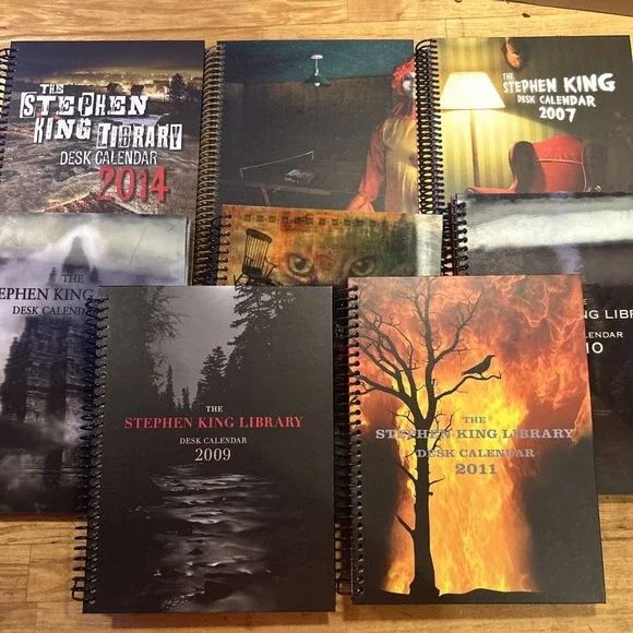 Lot of 8 Stephen King Library Desk Calendars 2007-2014 Hologram, Short Story