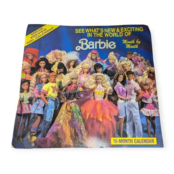 Vintage 1991 Calendar Exciting World of Barbie-Sneak Preview See What's New