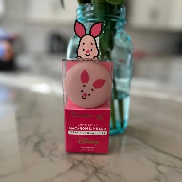 The Crème Shop Moisturizing Macaron Lip Balm Disney Piglet NWT