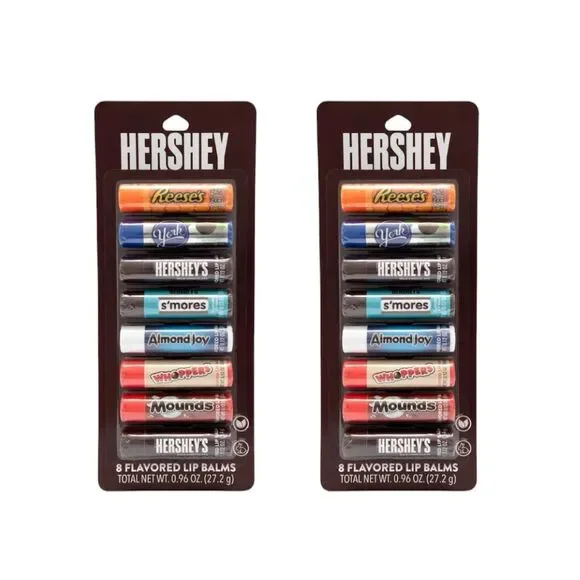 2x Hershey Flavored Lip Balm 8 Pack .96 Oz Each