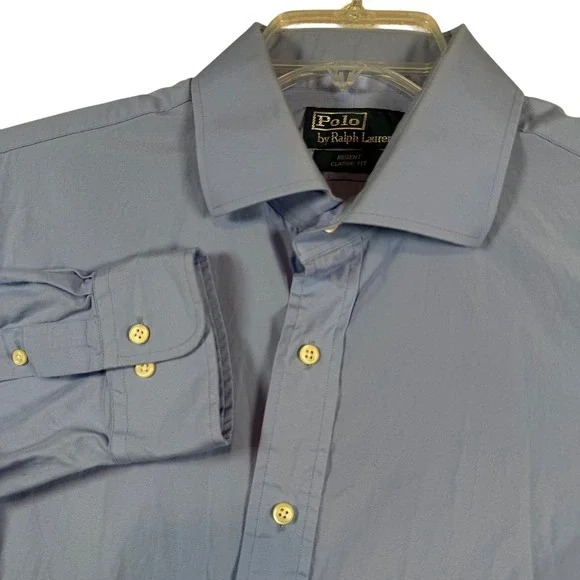 Polo‎ Ralph Lauren Regent Classic Fit Mens Light Blue Long Sleeve Dress Shirt