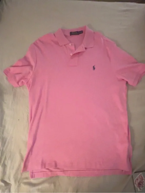Polo by Ralph Lauren Pink Short-Sleeve Polo with Navy Logo