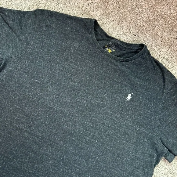 Polo Ralph Lauren T Shirt Mens 2XL Charcoal Gray Cotton Pony Logo Classic Fit
