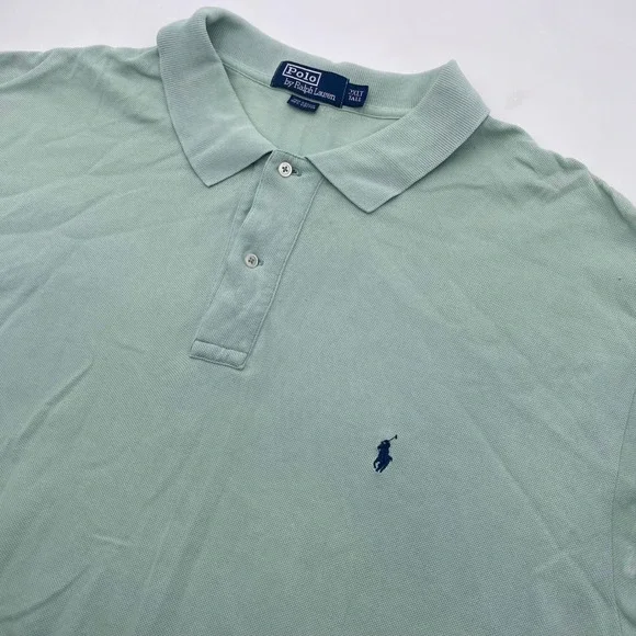 Polo Ralph Lauren Classic Fit Pique Polo Shirt Mens 2XLT Mint Green Cotton Pony