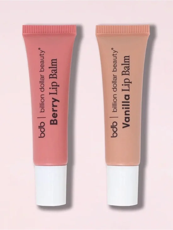 NIB Lip Balm Duo - Berry & Vanilla (Red, Pink)