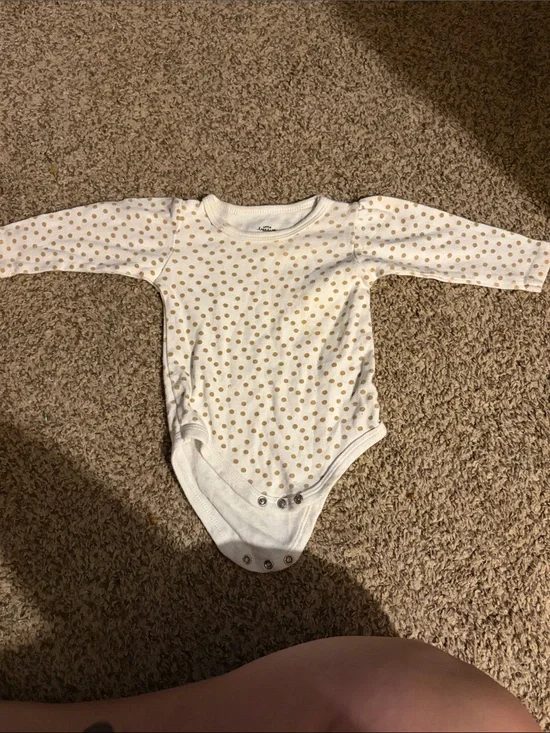 Baby girl clothes 3 months white and gold