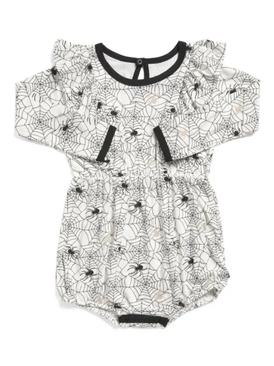 KYTE BABY Toddler Girls Long Sleeve Spider Bubble Romper - Size 3T - NWT