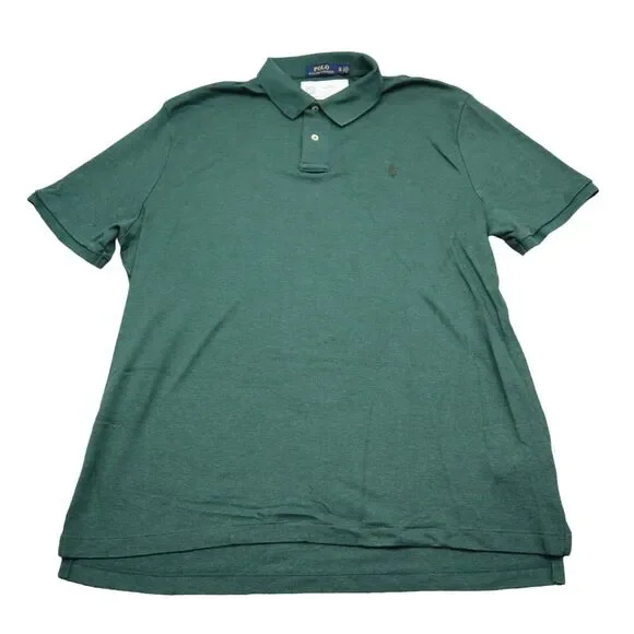 Polo Ralph Lauren Shirt Mens XL Extra Green Polo Rugby Casual Dress Pony