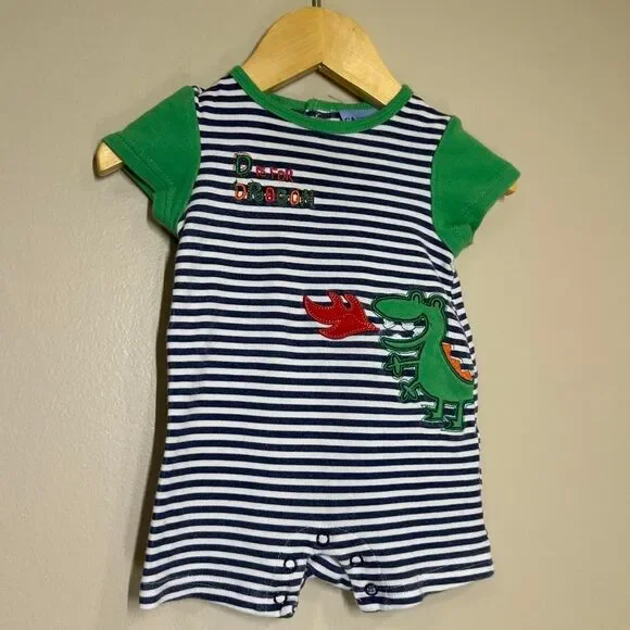 2012 Carter's Baby Boy Striped Summer Romper 6-9M